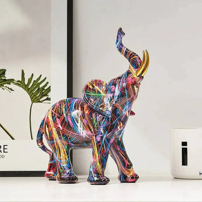 LuckyTrunk™ - Graffiti Art Elephant Sculpture