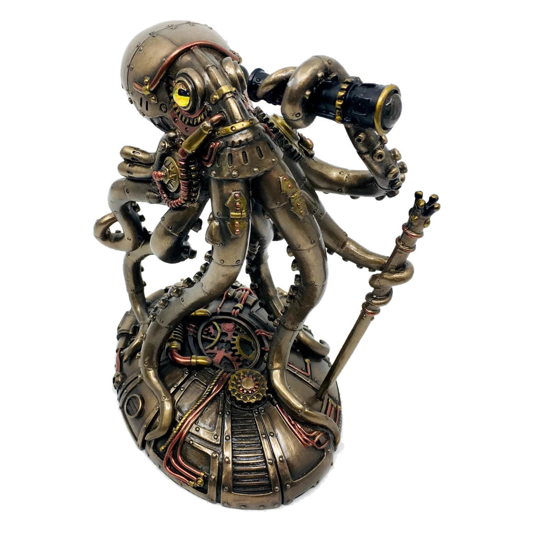 Kraken™ - Retro-Futuristic Steampunk Octopus Explorer Statue