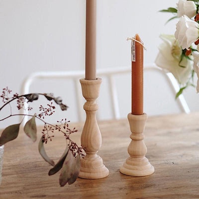 Timeless Wood Taper Candle Stands - Lily & Eden