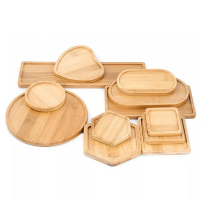 Bamboo Planter Saucer Trays - Lily & Eden