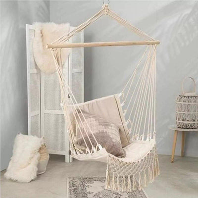Handcrafted Macrame Hanging Hammock Swing Seat - Lily & Eden