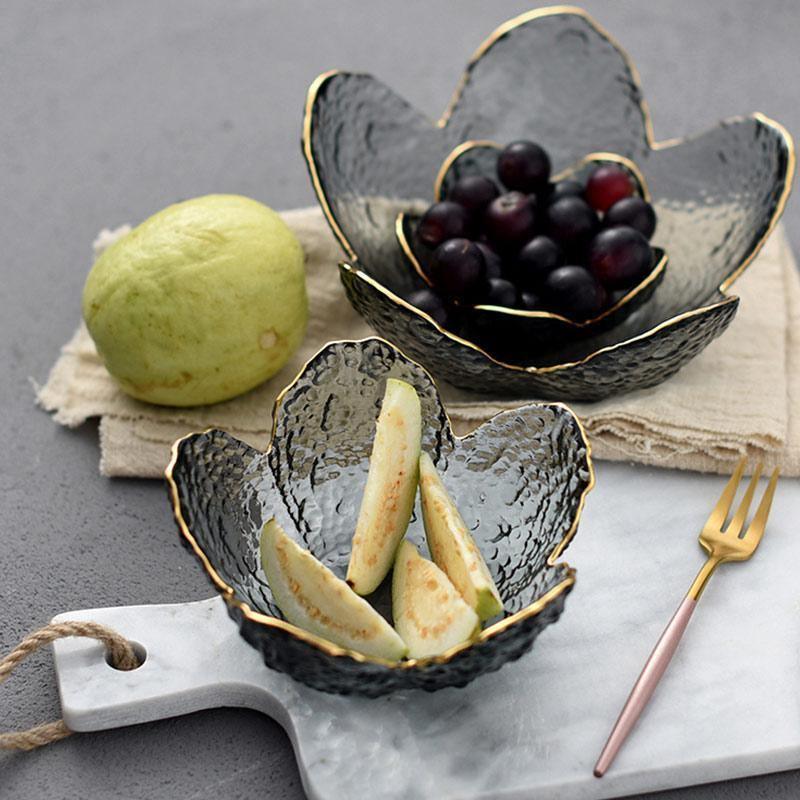 Glass Flower Petal Bowls with Texture - Lily & Eden
