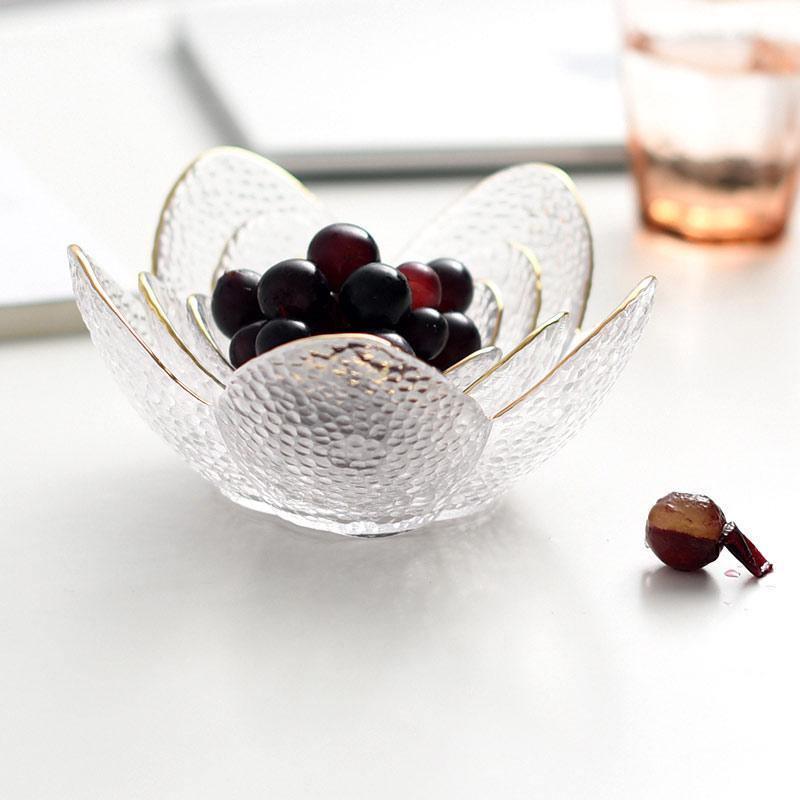 Glass Flower Petal Bowls with Texture - Lily & Eden