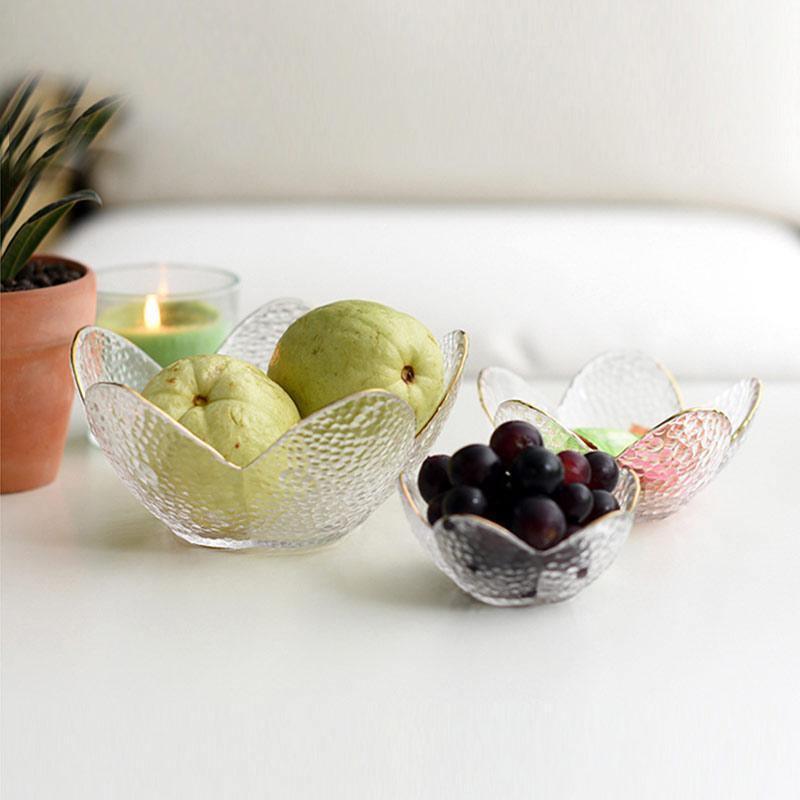 Glass Flower Petal Bowls with Texture - Lily & Eden