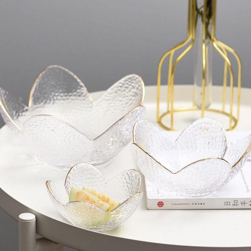 Glass Flower Petal Bowls with Texture - Lily & Eden