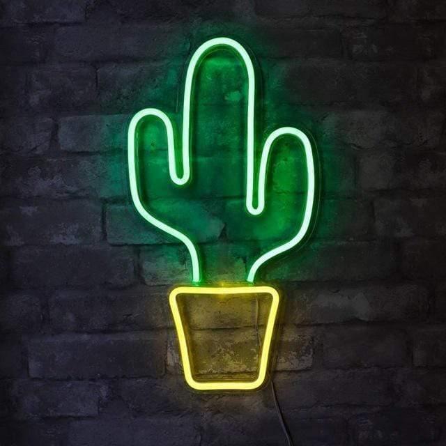 Cactus Neon Wall Art Default Title | Lily & Eden