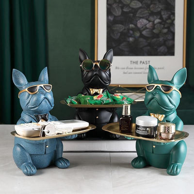 Awesome French Bulldog Money Box and Tray Sculpture - Lily & Eden