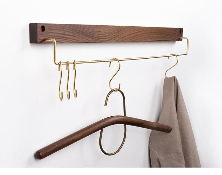 Beechwood Towel Rack Large Black Walnut SaddleBrown | Lily & Eden