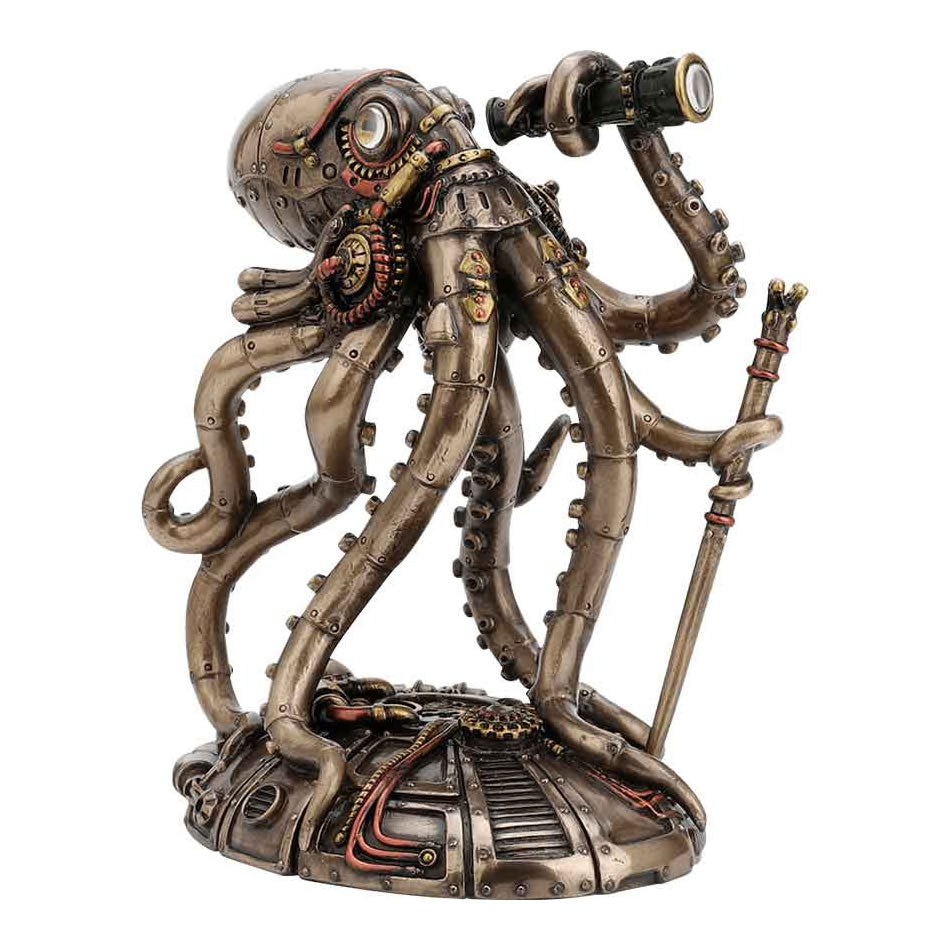Kraken™ - Retro-Futuristic Steampunk Octopus Explorer Statue