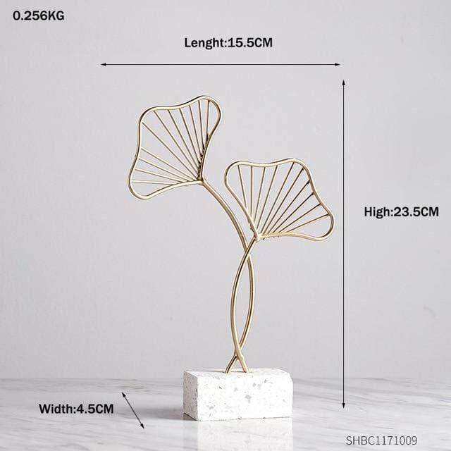 Foliage Decor Statue Figurines Ginkgo Leaf - Small | Lily & Eden