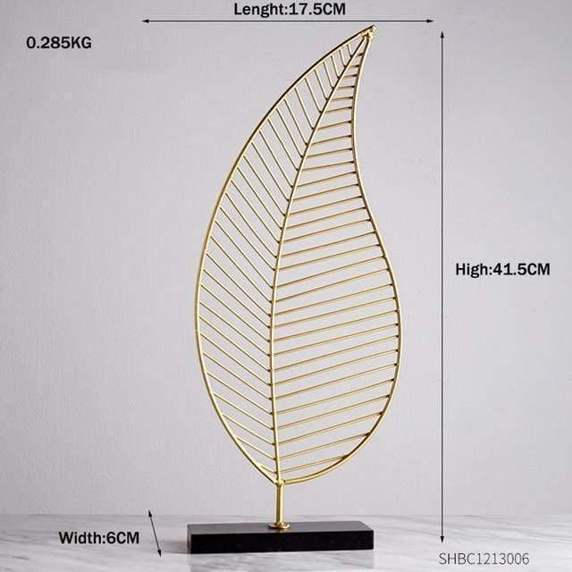 Foliage Decor Statue Figurines Palm Leaf - Large | Lily & Eden