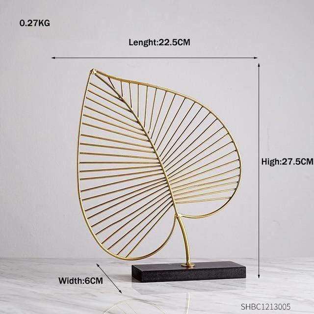 Foliage Decor Statue Figurines Palm Leaf - Small | Lily & Eden