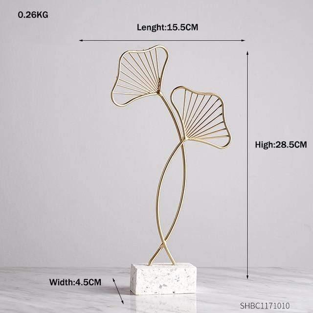Foliage Decor Statue Figurines Ginkgo Leaf - Large | Lily & Eden