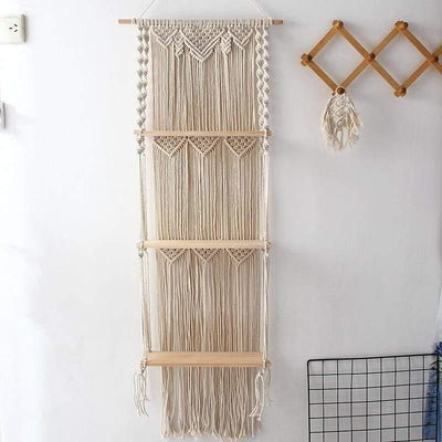 3-Level Macrame Hanging Shelves - Lily & Eden